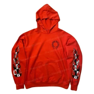 Chrome Hearts Red Pullover Hoodie